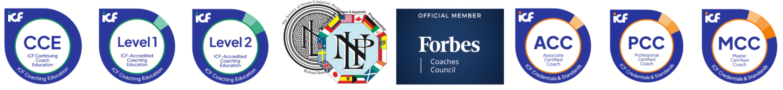 Shiny Unsal Harvard Business School, UCLA Extension, NLP, ICF MCC, Forbes Coaching Council, CCE Logo 