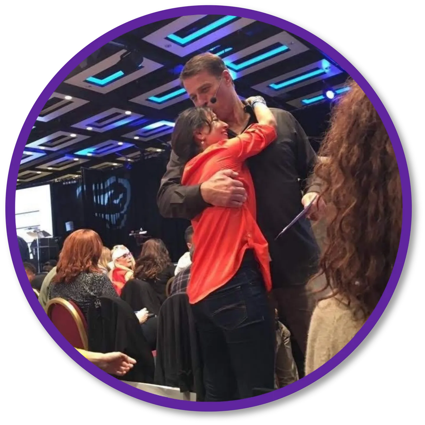 Tony Robbins and Shiny Unsal, at Business Mastery in London