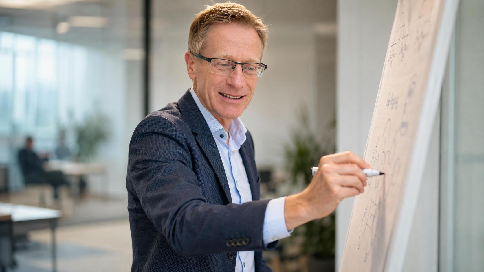 Volkmar Völzke im Workshop am Flipchart