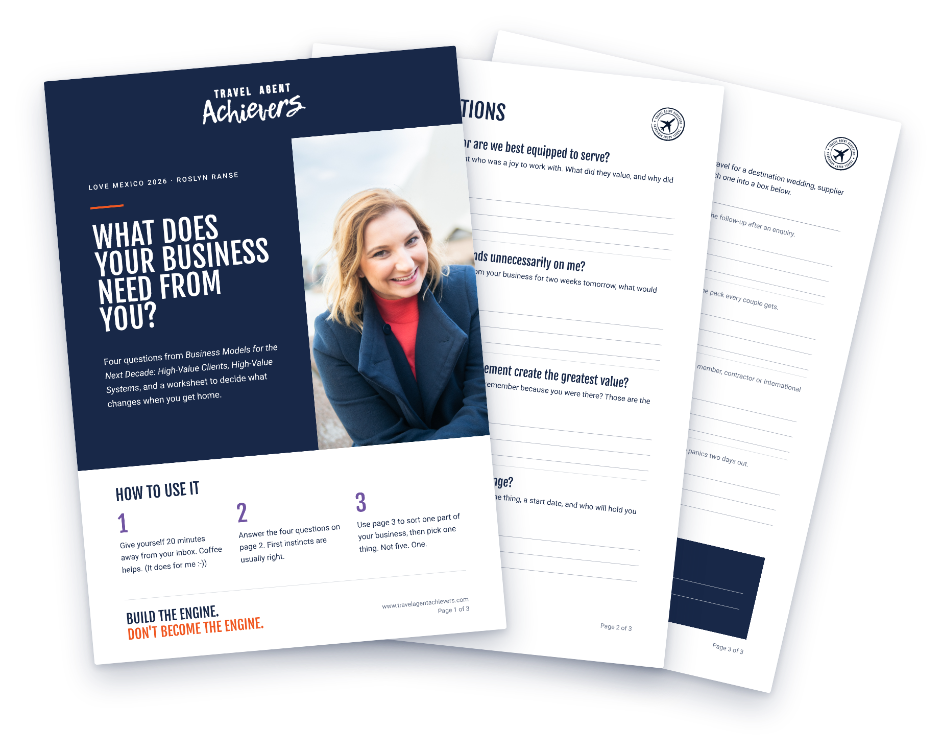 The Decision Guide: three pages fanned out