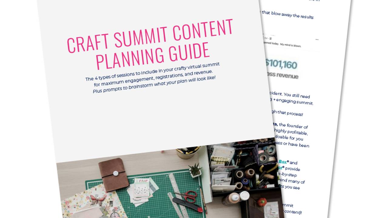 Craft Summit Content Planning Guide