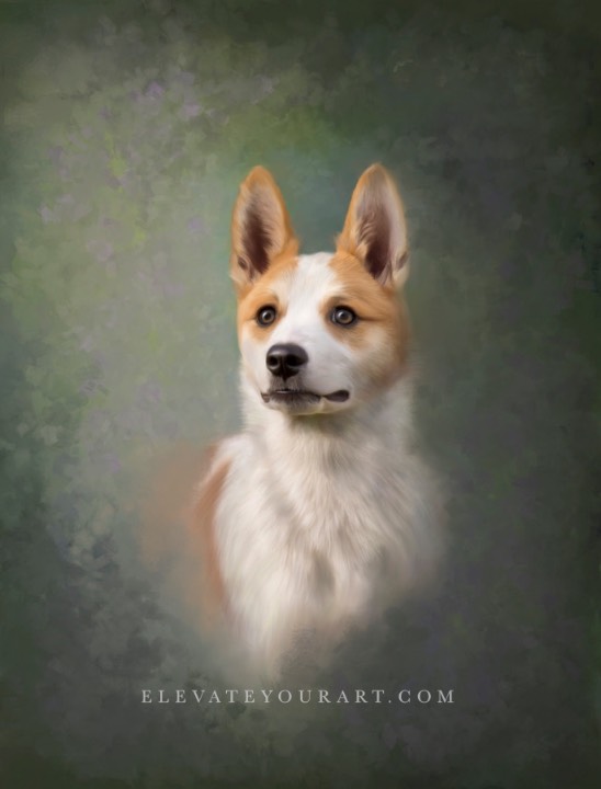 Painting of dog alert