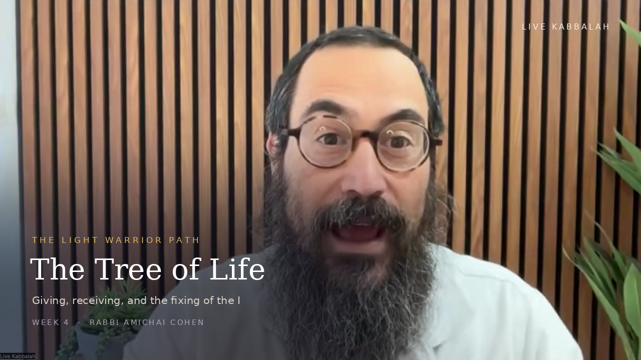 Rabbi Amichai Cohen teaching on the Tree of Life, Live Kabbalah