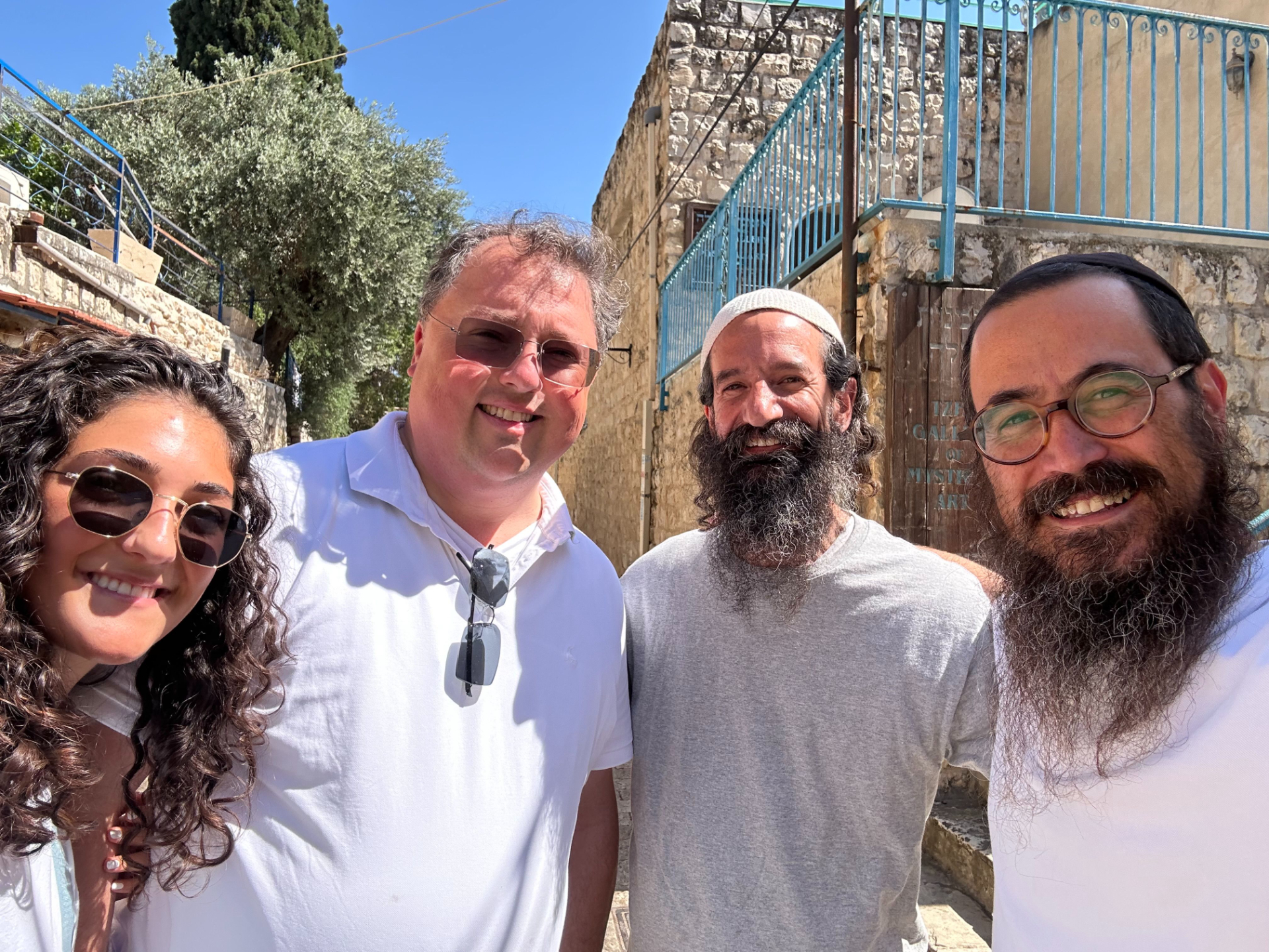 Rabbi Amichai with Avraham Lowenthal Kabbalah artist for Live Kabbalah Revive Retreat