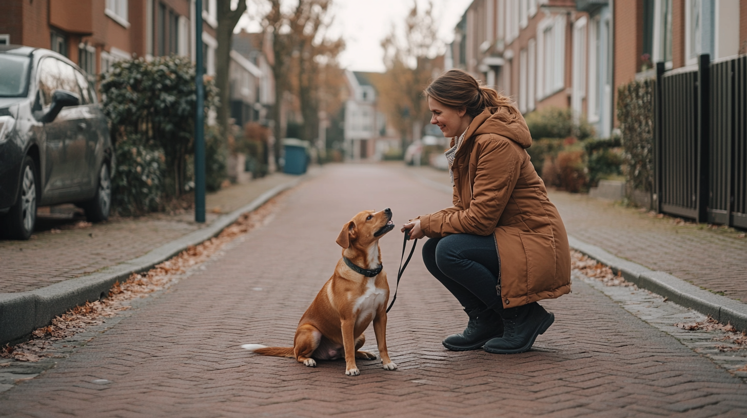 Ontspannen wandeling met hond