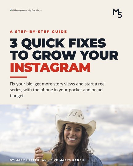 Cover of 3 Quick Fixes to Grow Your Instagram