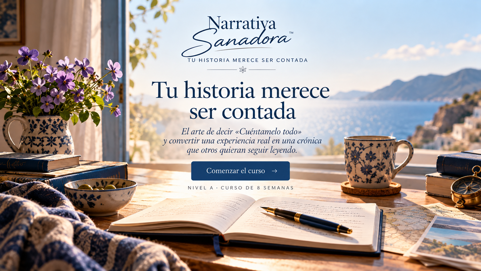Banner oficial del curso Narrativa Sanadora