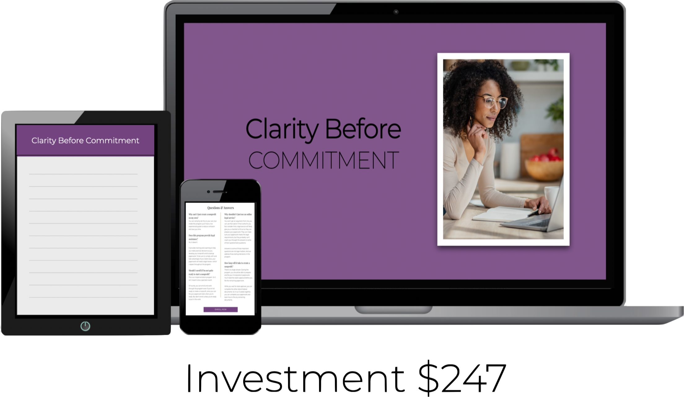 Tech Mockup with Laptop, Tablet & Cell