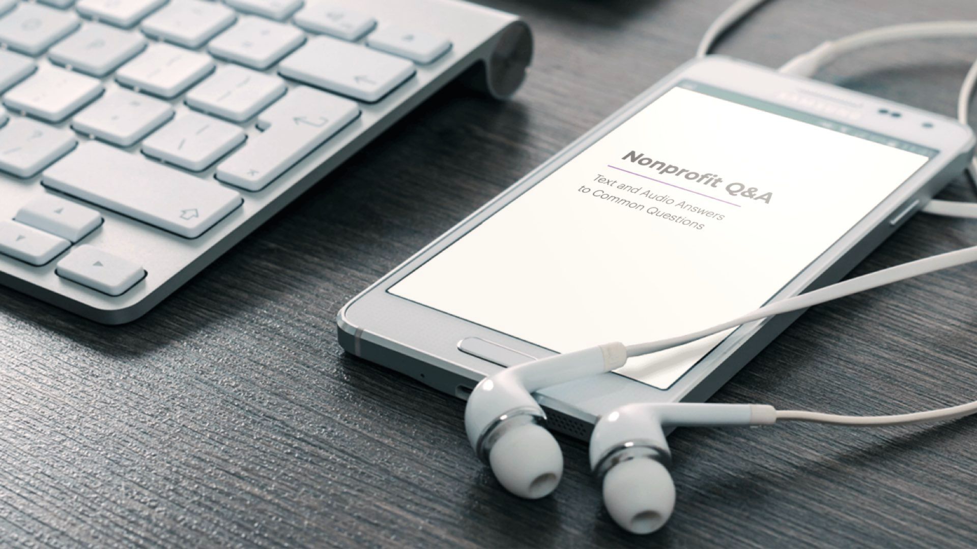 Mockup with cell and earbuds