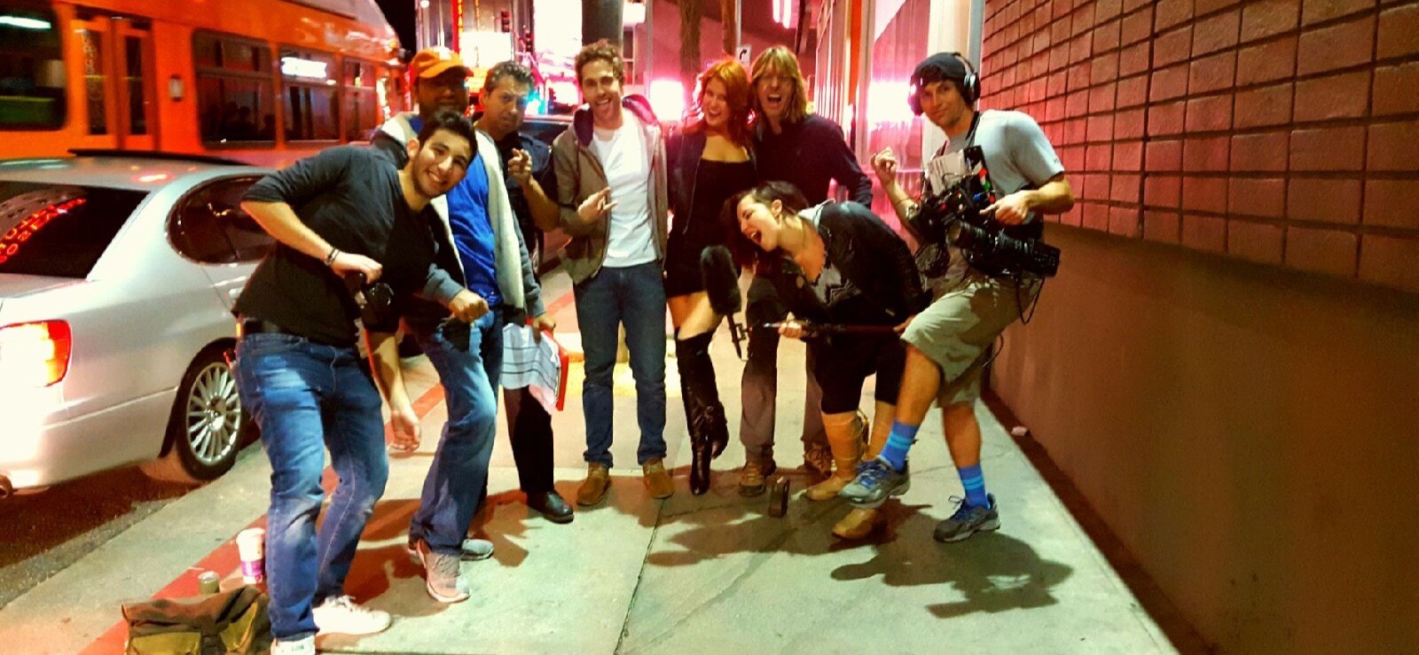 Creative HQ filmmakers working together on location