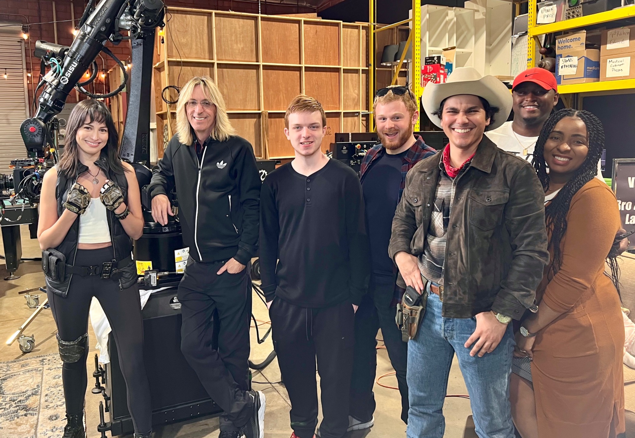 Creative HQ filmmakers and crew on a production stage