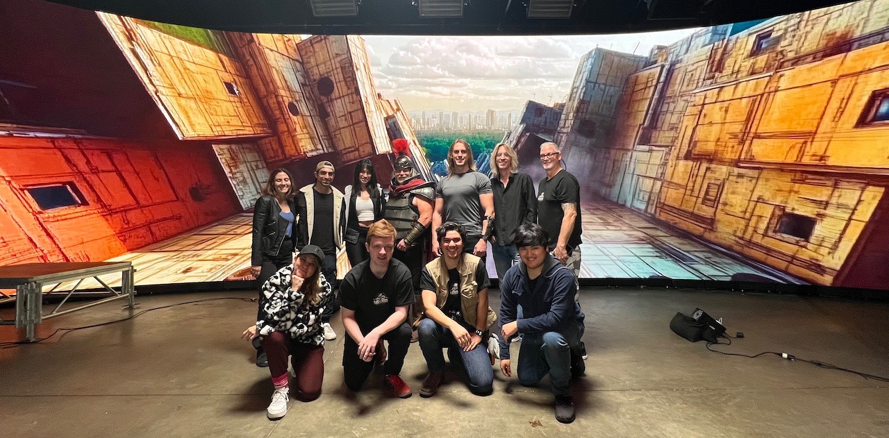 Creative HQ filmmakers on an LED volume stage