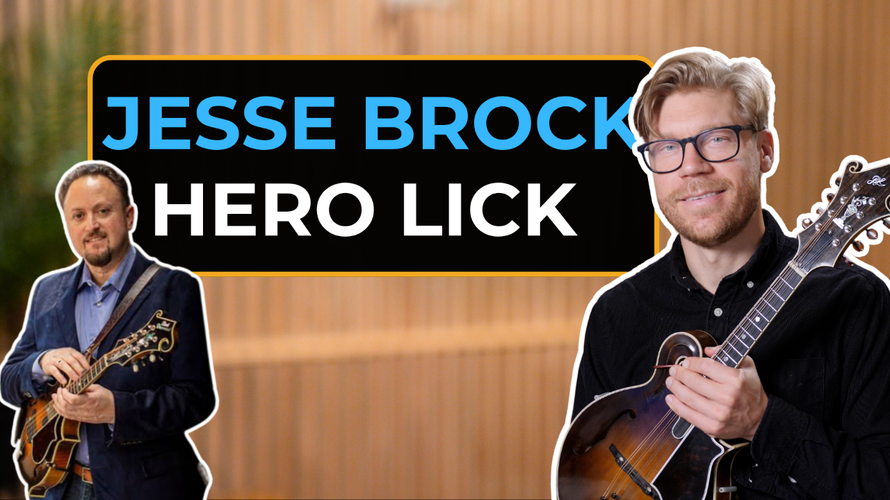 Bluegrass Mandolin Lesson - Jesse Brock Hero Lick Tutorial