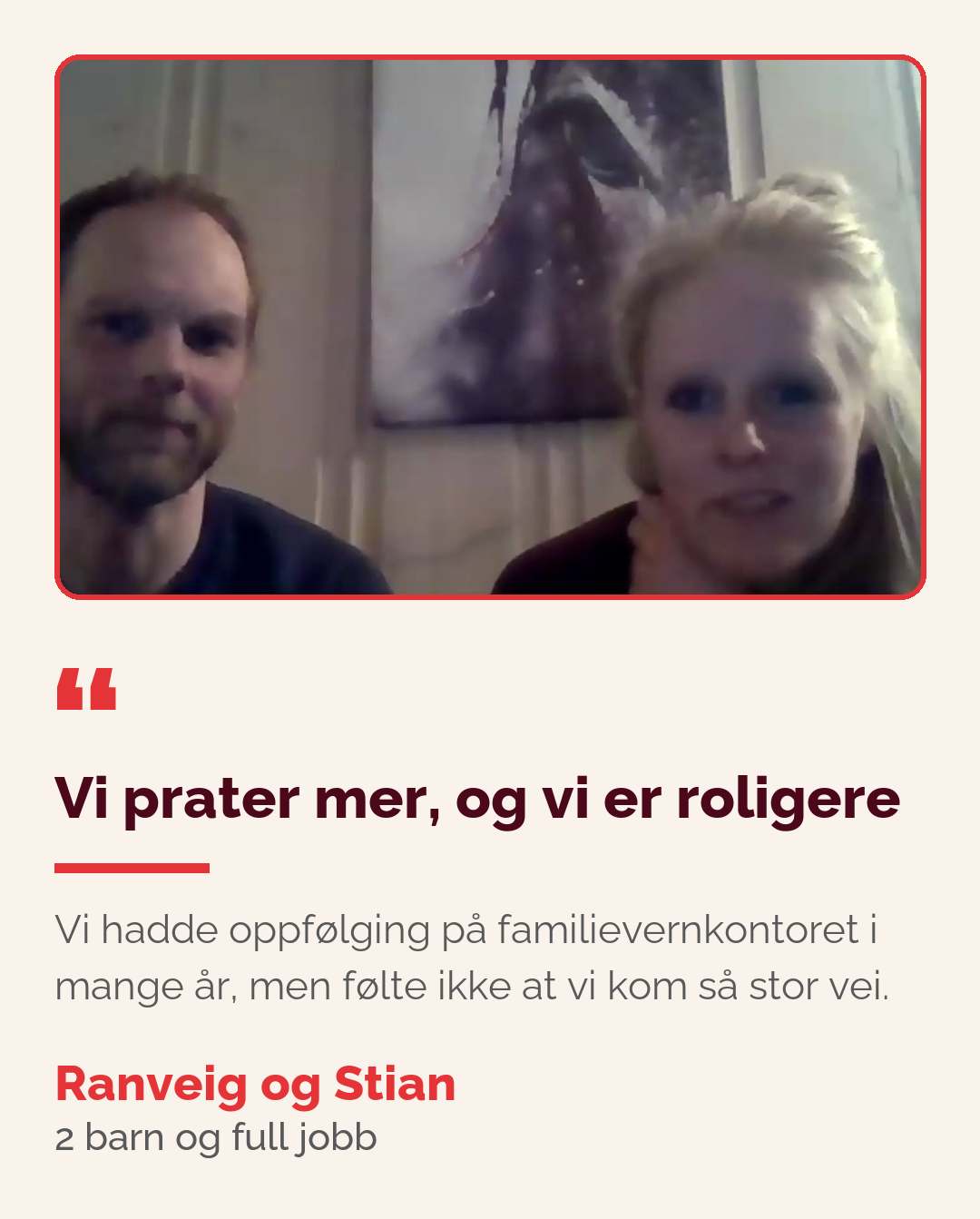 Ranveig og Stian om Hjertestarterprogrammet: Vi prater mer, og vi er roligere