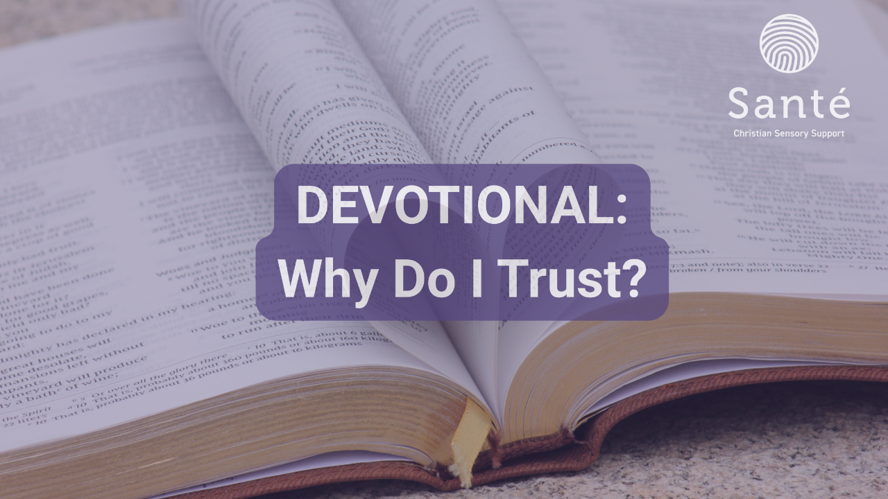 Devotional title with an open bible