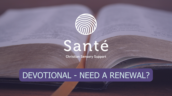 Devotional title with an open bible