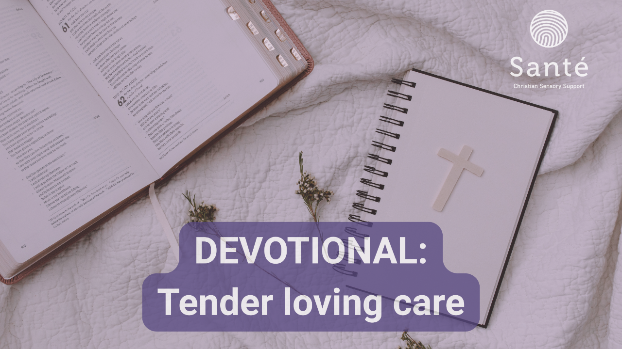 Devotional cover image with title: Tender loving care