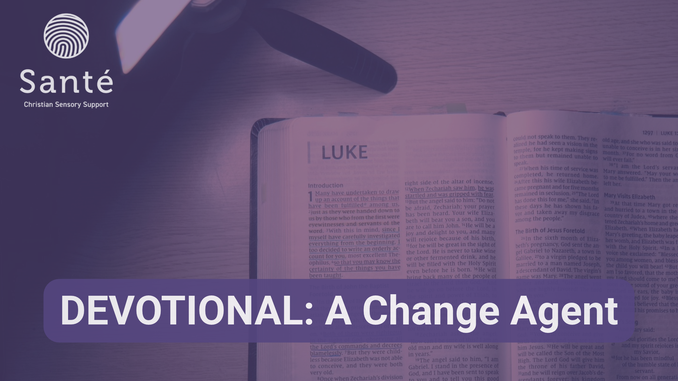 Devotional cover image with title: Devotional - A Change Agent
