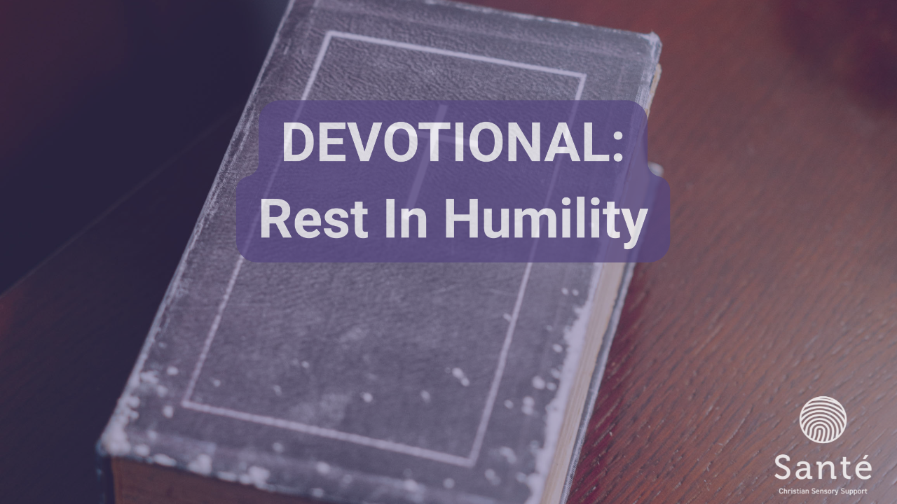 Devotional cover image with title: Rest in humility