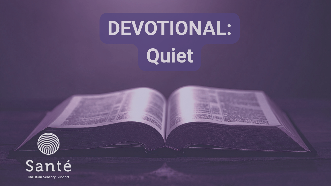 Devotional cover image with title: Quiet