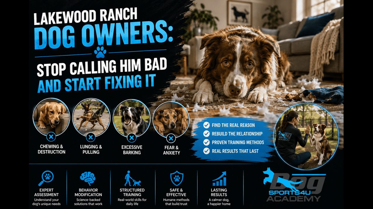 Lakewood Ranch Dog Owners: Stop Calling Him Bad and Start Fixing It
