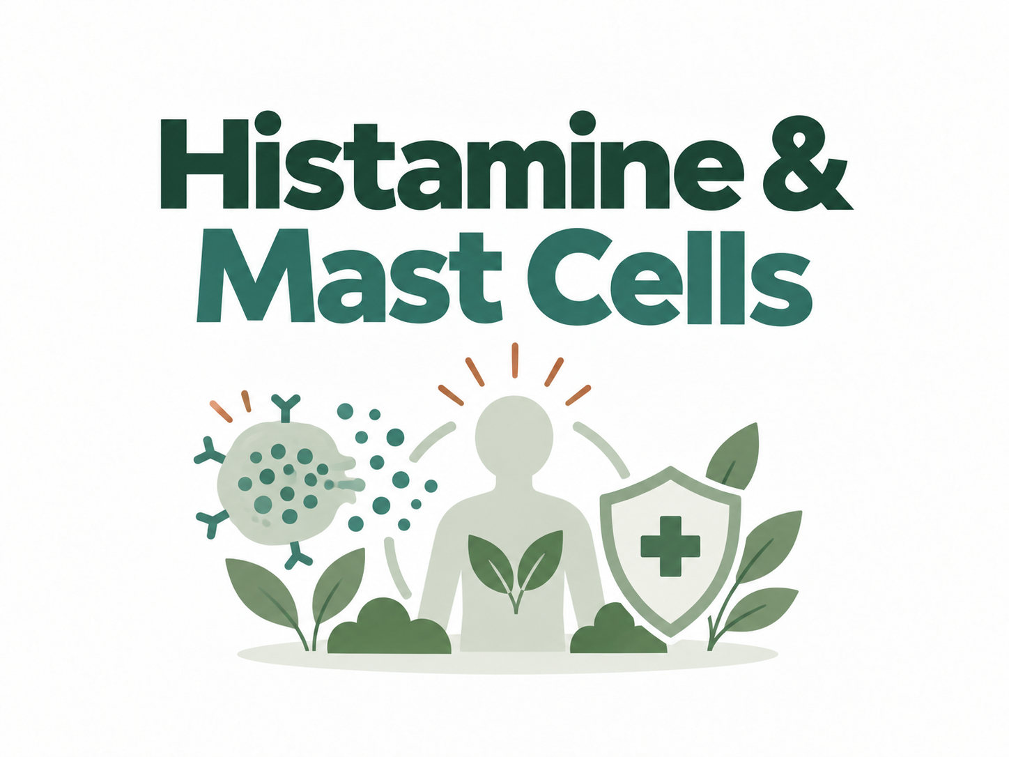 Illustration of mast cells and histamine in mold-related illness