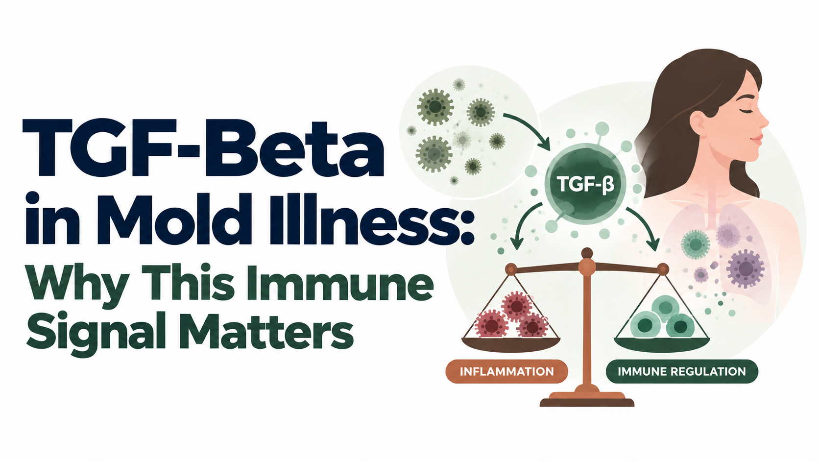 Illustration of TGF-beta signaling in immune regulation and tissue repair