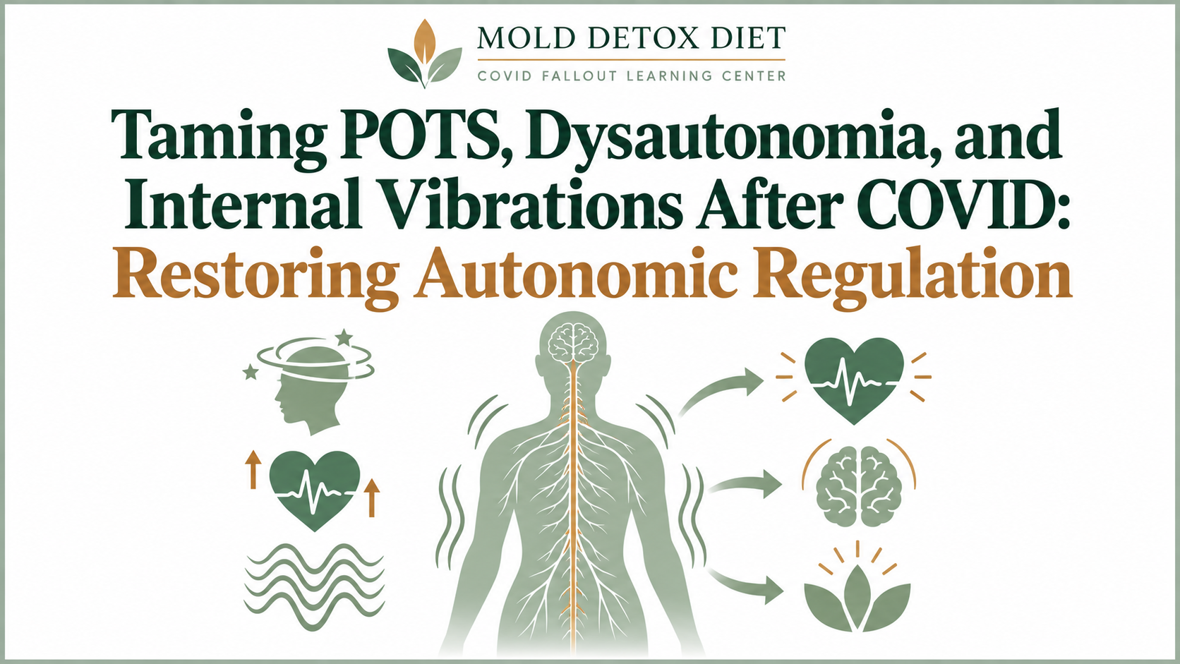 Illustration for the article on POTS, dysautonomia, and internal vibrations after COVID