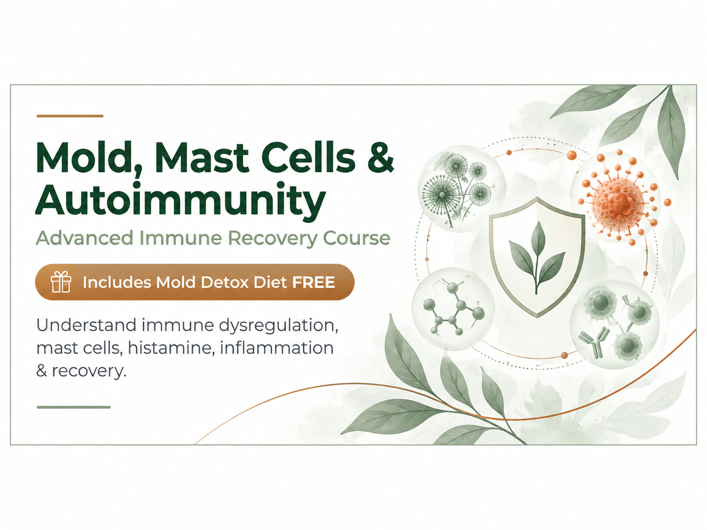Mold, Mast Cells and Autoimmunity course, which includes the complete Mold Detox Diet course free