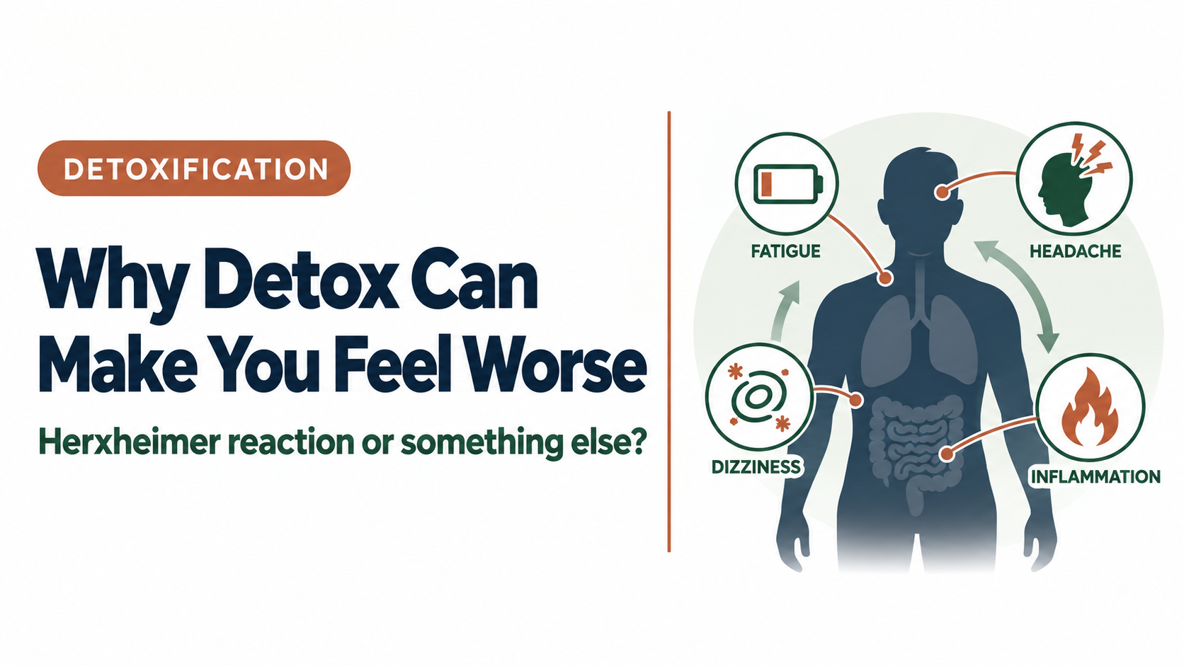 Illustration of feeling worse at the start of a mold detox protocol