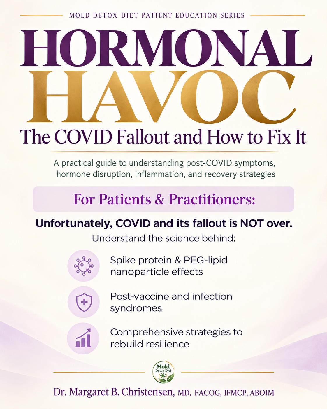 Cover of Hormonal Havoc: The COVID Fallout and How to Fix It by Dr. Margaret B. Christensen