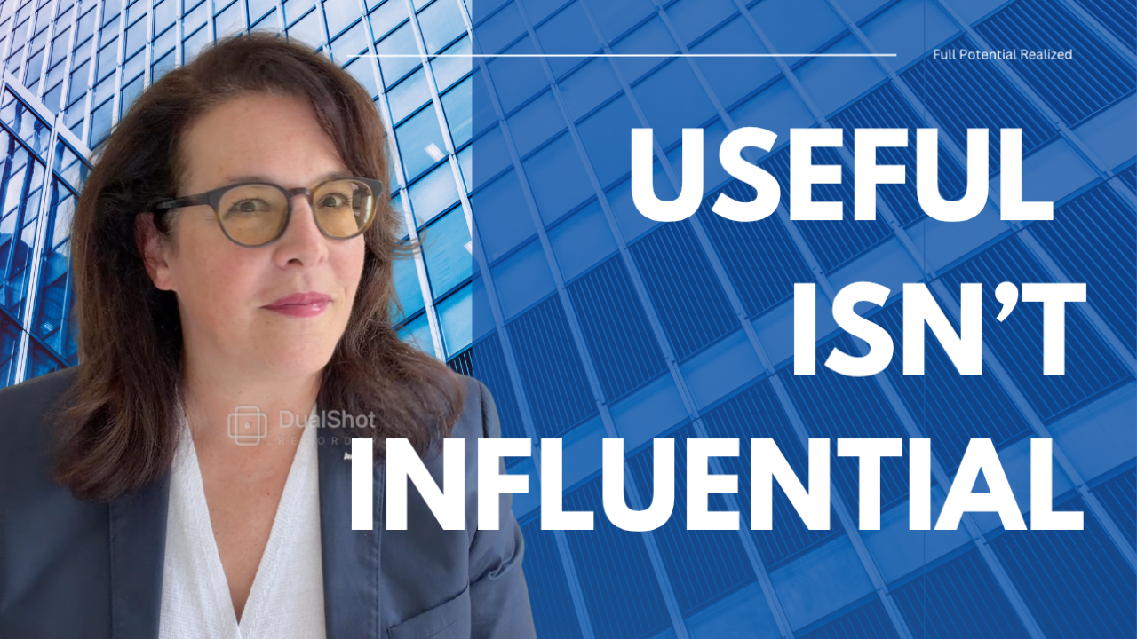 High-performing woman in a corporate setting shifting from being relied on for execution to building influence and strategic trust.