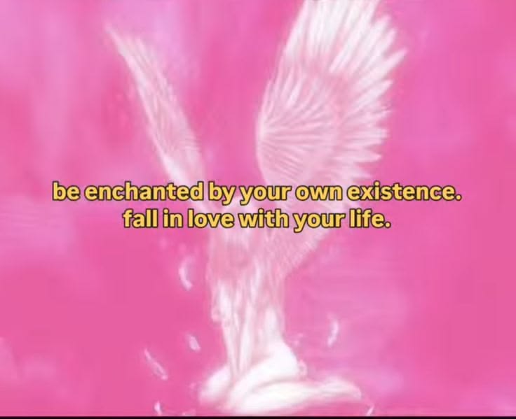 be enchanted by your own existence. fall in love with your life.