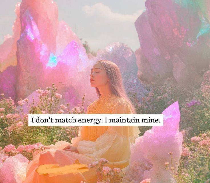 I don't match energy, I maintain mine