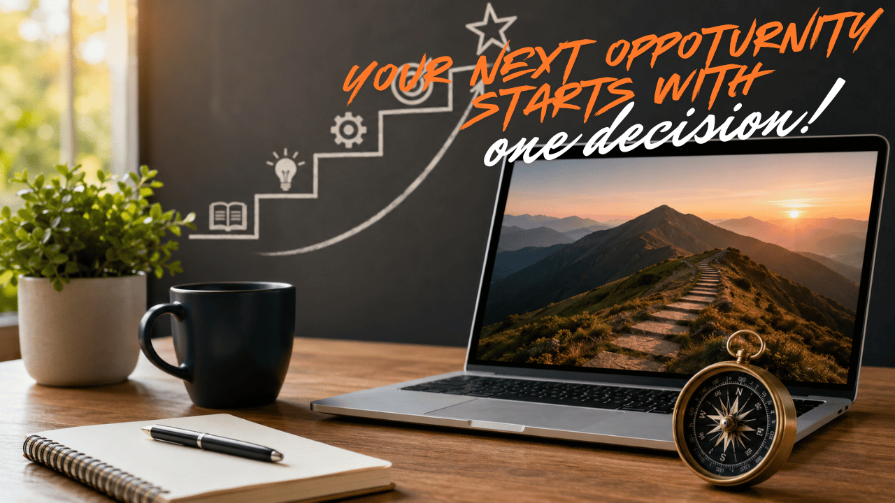 your next opportunity starts with one decision