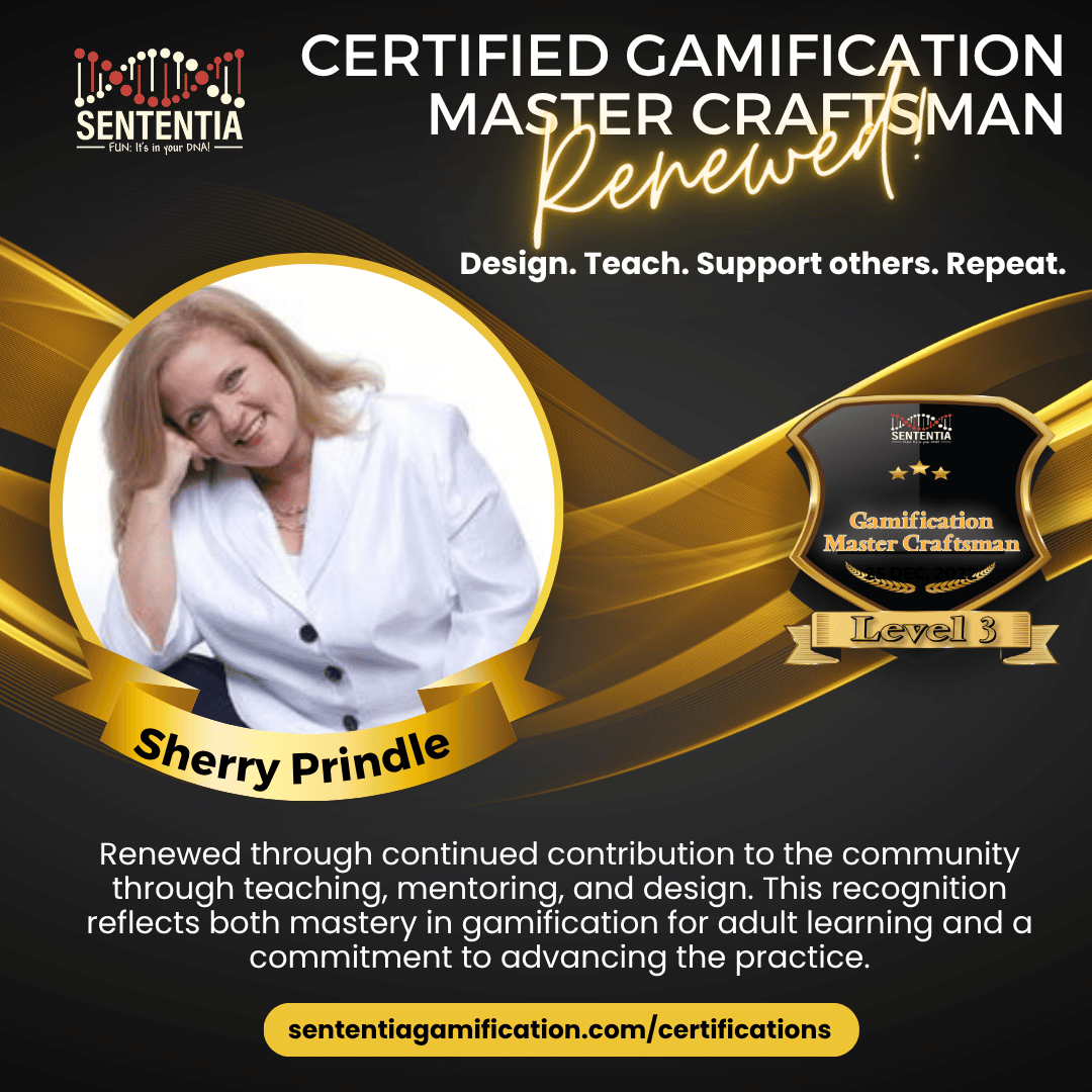 Sherry Prindle Sententia Certified Gamification Master Craftsman