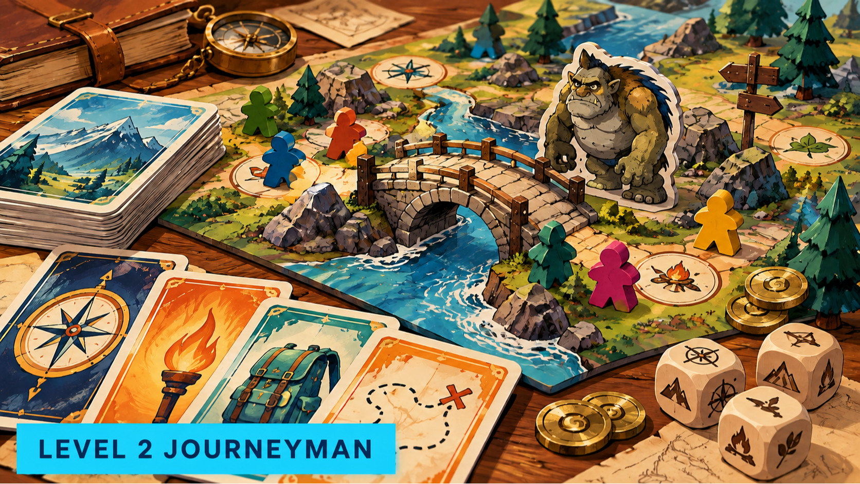 Beat the Bridge Troll tabletop leadership game designed by Sententia Level 2 graduate Xinying