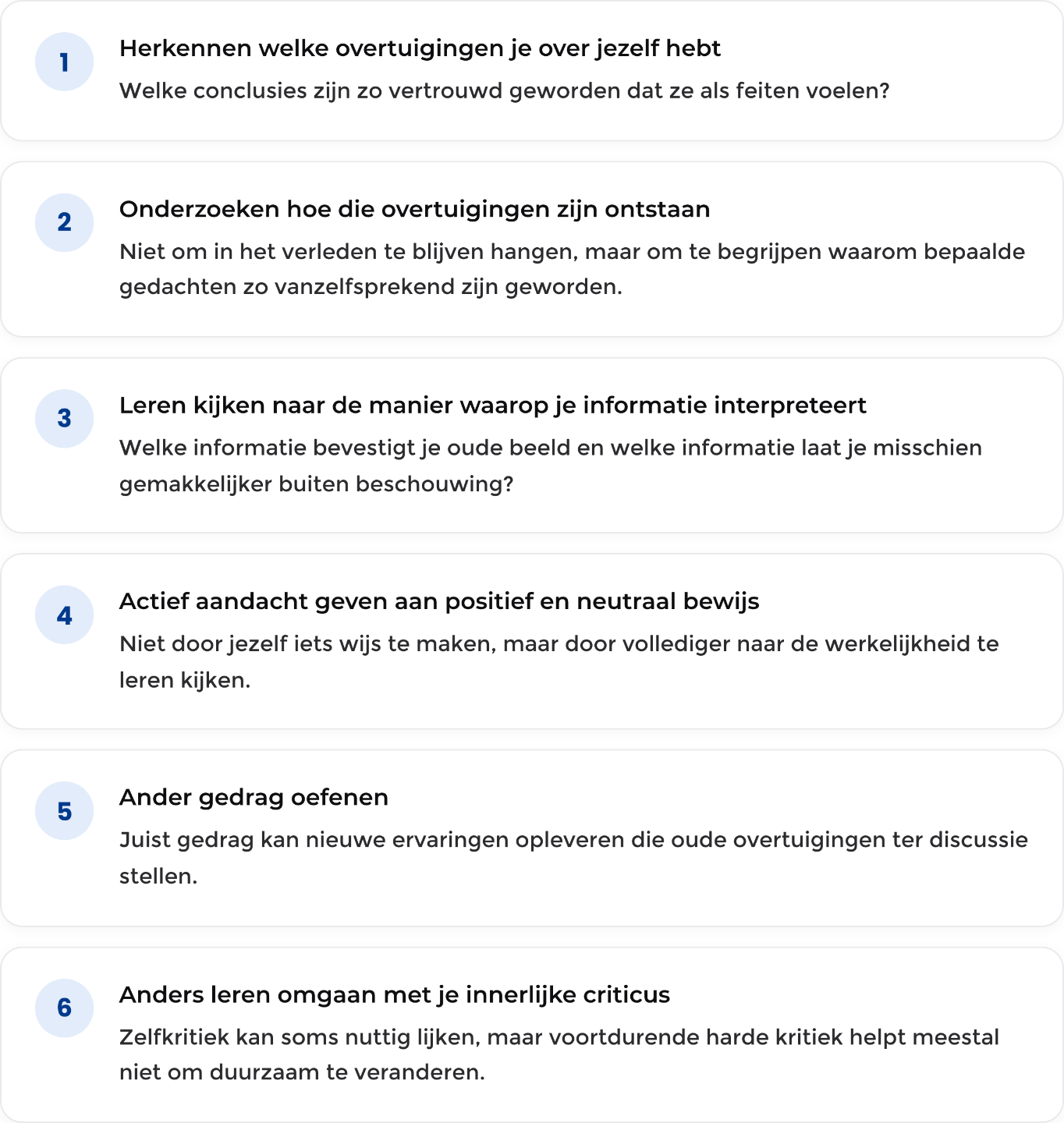 Zes stappen om je zelfbeeld te verbeteren