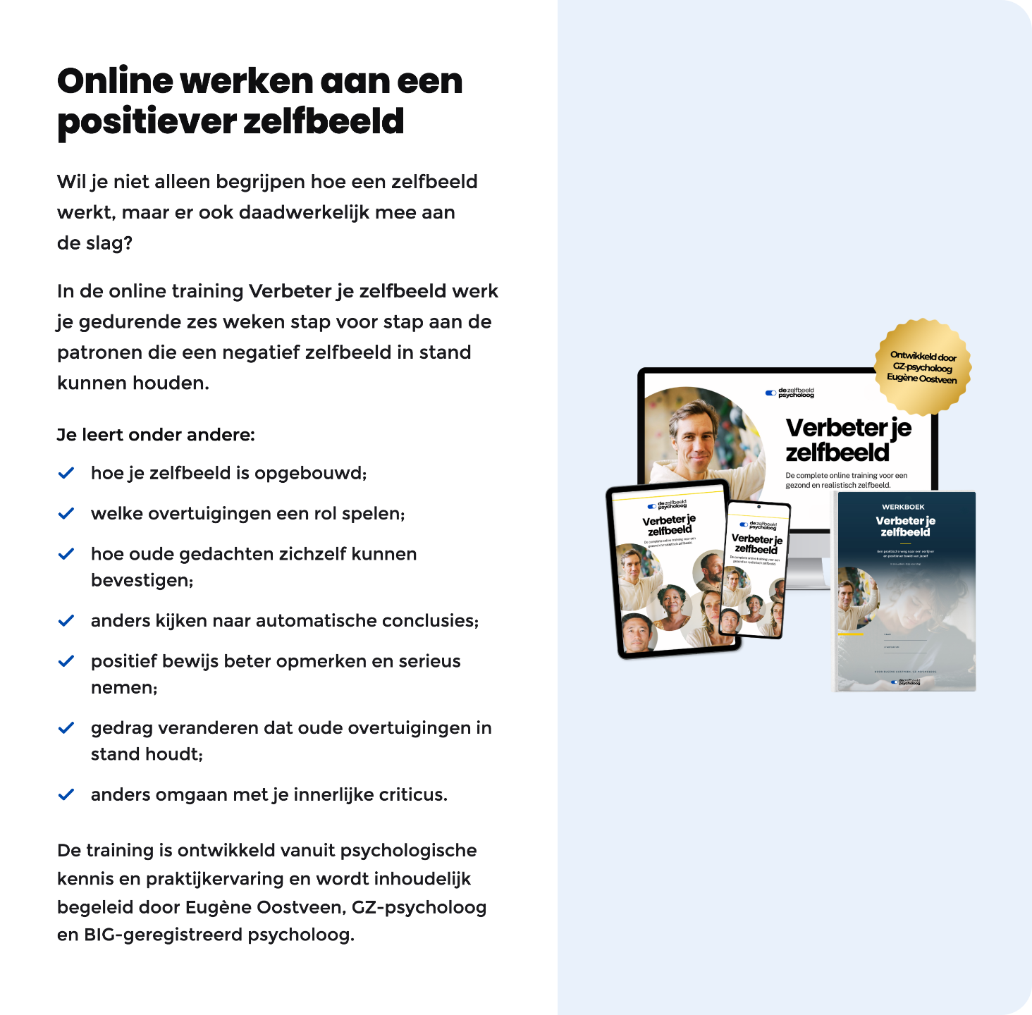 Bekijk de online training Verbeter je zelfbeeld