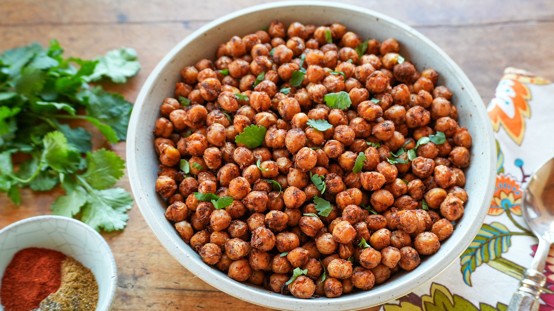 bowl of smoky chickpeas