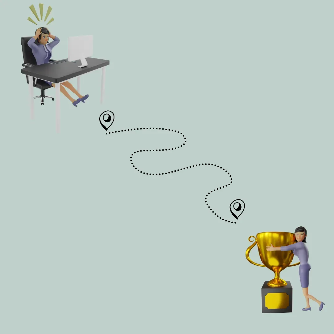 Icon of a magnifying glass over a house, representing how Interior Designers Hub helps interior designers grow their business with a clear roadmap to success