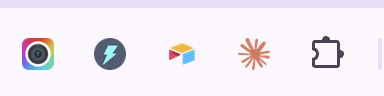 Chrome's toolbar with the orange Claude icon next to the puzzle-piece extensions icon