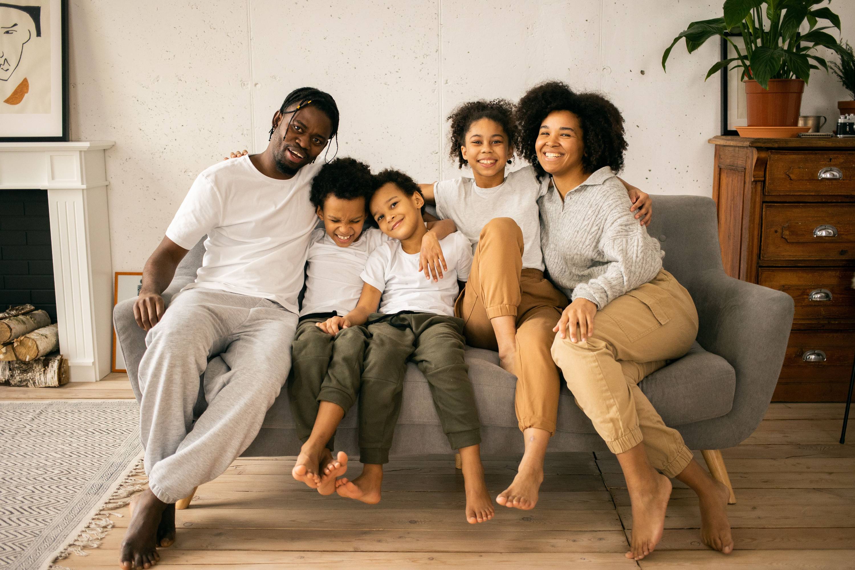 A family sharing time together