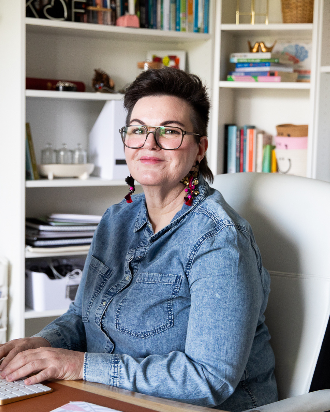 Kristy Forbes in her home office