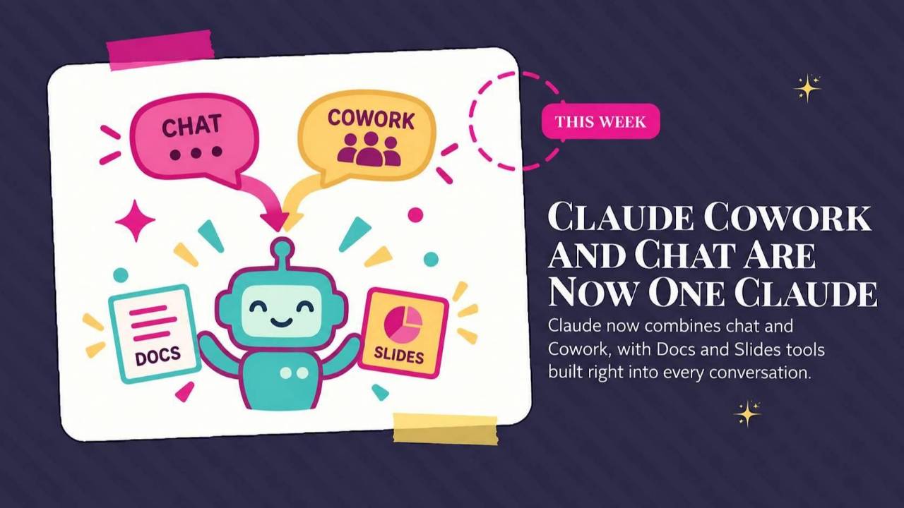 Claude Chat and Cowork combine into one Claude