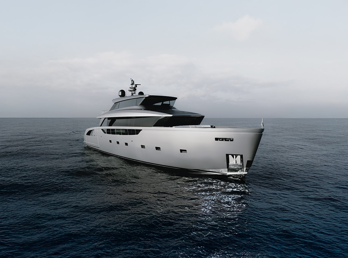 A superyacht out at sea.