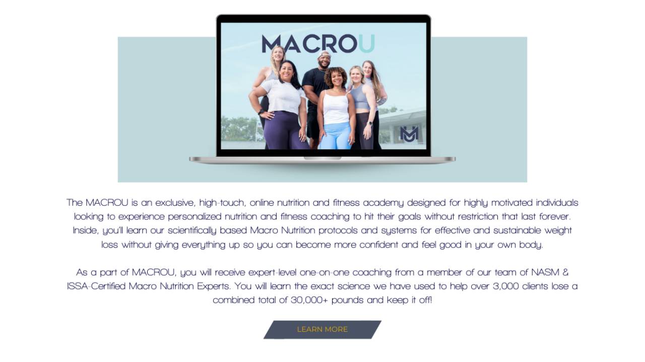 MacroU Personalized Nutrition Coaching MacroU Personalized Nutrition Coaching