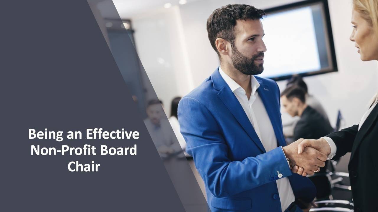 Being an Effective NonProfit Board Chair