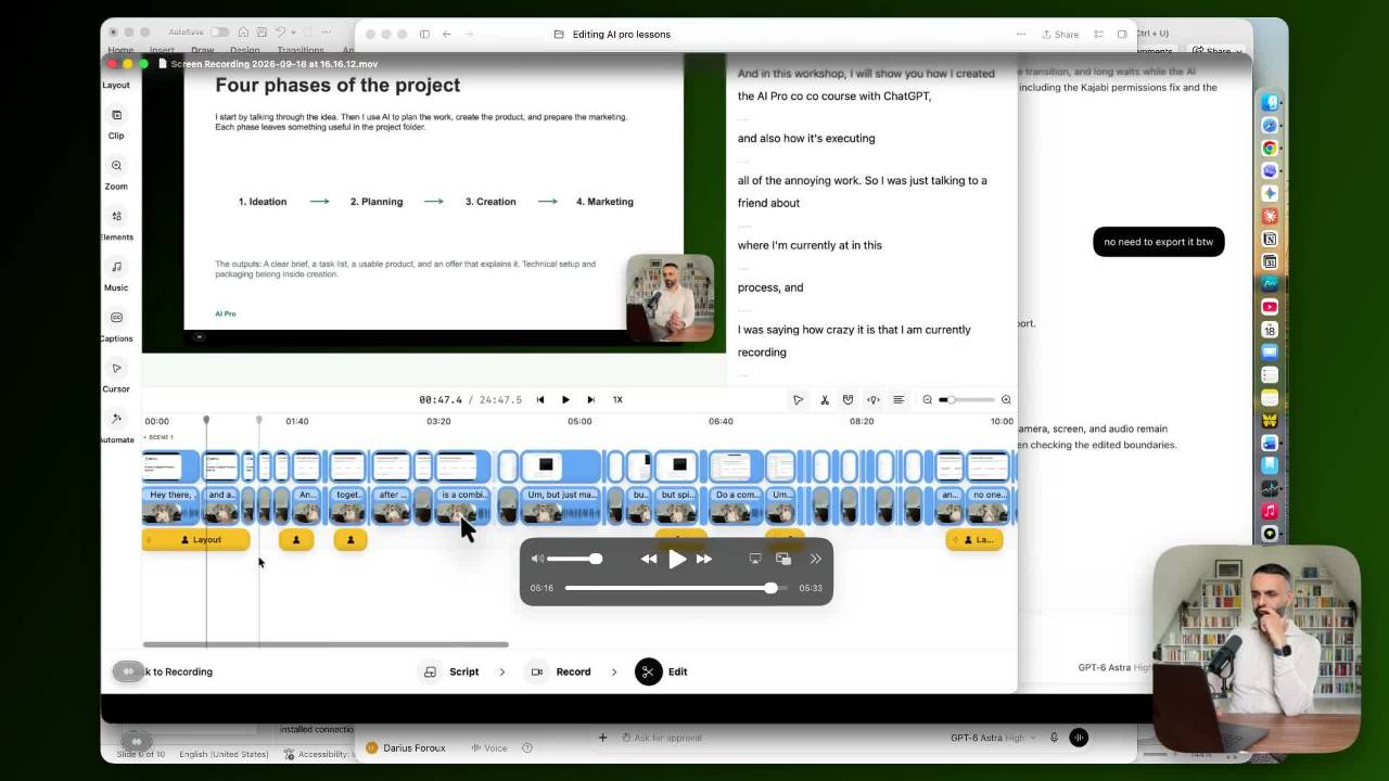 Edit Videos with AI workshop