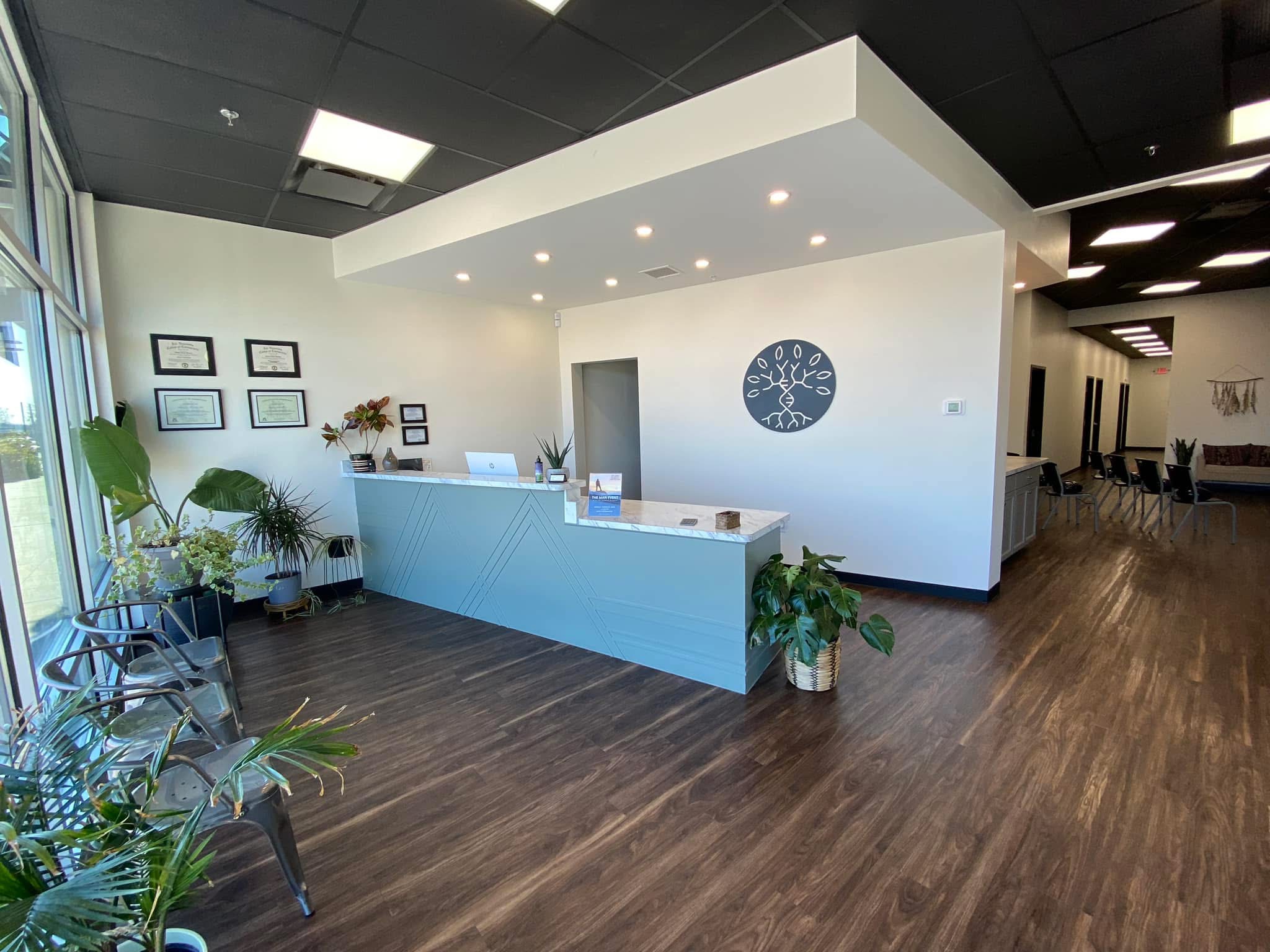 The front desk of the Drs. Warren wellness center